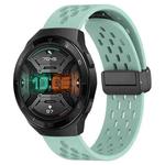 For Huawei Watch GT 2E 22mm Folding Magnetic Clasp Silicone Watch Band(Teal)