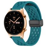 For Honor Watch GS 3 22mm Folding Magnetic Clasp Silicone Watch Band(Hidden Green)