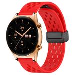 For Honor Watch GS 3 22mm Folding Magnetic Clasp Silicone Watch Band(Red)