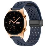 For Honor Watch GS 3 22mm Folding Magnetic Clasp Silicone Watch Band(Midnight Blue)