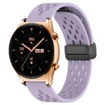 For Honor Watch GS 3 22mm Folding Magnetic Clasp Silicone Watch Band(Purple)
