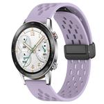For Honor Watch GS 3i 22mm Folding Magnetic Clasp Silicone Watch Band(Purple)