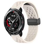 For Honor Watch GS Pro 22mm Folding Magnetic Clasp Silicone Watch Band(Starlight Color)