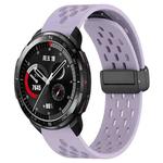 For Honor Watch GS Pro 22mm Folding Magnetic Clasp Silicone Watch Band(Purple)