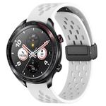 For Honor Watch Dream 22mm Folding Magnetic Clasp Silicone Watch Band(White)