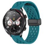 For Honor Watch Dream 22mm Folding Magnetic Clasp Silicone Watch Band(Hidden Green)