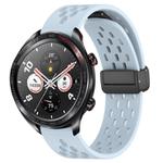 For Honor Watch Dream 22mm Folding Magnetic Clasp Silicone Watch Band(Light Blue)