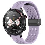 For Honor Watch Dream 22mm Folding Magnetic Clasp Silicone Watch Band(Purple)