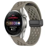 For Huawei Watch 3 Pro New 22mm Folding Magnetic Clasp Silicone Watch Band(Space Ash)