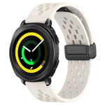 For Samsung Galaxy Gear Sport 20mm Folding Magnetic Clasp Silicone Watch Band(Starlight Color)