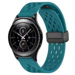 For Samsung Gear S2 Classic 20mm Folding Magnetic Clasp Silicone Watch Band(Green)