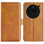 For Nothing Phone 3a Pro Dual-side Magnetic Buckle Horizontal Flip Leather Phone Case(Yellow)
