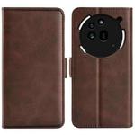 For Nothing Phone 3a Pro Dual-side Magnetic Buckle Horizontal Flip Leather Phone Case(Brown)