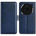 For Nothing Phone 3a Pro Dual-side Magnetic Buckle Horizontal Flip Leather Phone Case(Dark Blue)