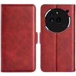 For Nothing Phone 3a Pro Dual-side Magnetic Buckle Horizontal Flip Leather Phone Case(Red)