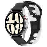 For GarminMove Trend 20mm Double Color Silicone Watch Band(Black+White)