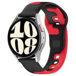 For GarminMove Trend 20mm Double Color Silicone Watch Band(Black+Red)