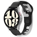 For GarminMove Trend 20mm Double Color Silicone Watch Band(Black+Grey)