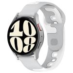 For GarminMove Trend 20mm Double Color Silicone Watch Band(Grey+White)