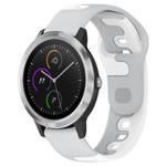For Garmin Vivoactive 3 20mm Double Color Silicone Watch Band(Grey+White)