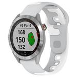 For Garmin Approach S40 20mm Double Color Silicone Watch Band(Grey+White)
