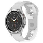 For Samsung  Galaxy Watch 4 Classic 42mm 20mm Double Color Silicone Watch Band(Grey+White)