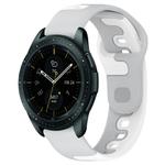 For Samsung Galaxy Watch 42mm 20mm Double Color Silicone Watch Band(Grey+White)