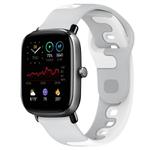 For Amazfit GTS 2 Mini 20mm Double Color Silicone Watch Band(Grey+White)