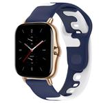For Amazfit GTS 2 20mm Double Color Silicone Watch Band(Blue+White)