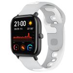 For Amazfit GTS 20mm Double Color Silicone Watch Band(Grey+White)