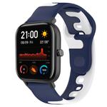 For Amazfit GTS 20mm Double Color Silicone Watch Band(Blue+White)