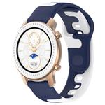 For Amazfit GTR 42mm 20mm Double Color Silicone Watch Band(Blue+White)