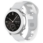 For Amazfit Pop 20mm Double Color Silicone Watch Band(Grey+White)
