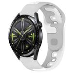For Huawei Watch GT3 42mm 20mm Double Color Silicone Watch Band(Grey+White)