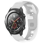 For Huawei Watch 2 20mm Double Color Silicone Watch Band(Grey+White)