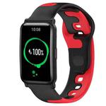 For Honor Watch ES 20mm Double Color Silicone Watch Band(Black+Red)