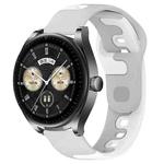 For Huawei Watch Buds 22mm Double Color Silicone Watch Band(Grey+White)