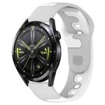 For Huawei Watch GT3 46mm 22mm Double Color Silicone Watch Band(Grey+White)