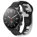 For Xiaomi MI Watch S1 22mm Double Color Silicone Watch Band(Black+Grey)