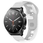 For Xiaomi MI Watch S1 22mm Double Color Silicone Watch Band(Grey+White)