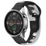 For Xiaomi MI Watch Color 22mm Double Color Silicone Watch Band(Black+Grey)