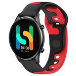 For Xiaomi Haylou RT2 LS10 22mm Double Color Silicone Watch Band(Black+Red)