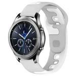 For Samsung Gear S3 Classic 22mm Double Color Silicone Watch Band(Grey+White)