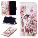 3D Colored Drawing Pattern Horizontal Flip Leather Case for Redmi  Note7, with Holder & Card Slots & Wallet(Cat)