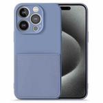 For iPhone 15 Pro Imitate Liquid Silicone Skin Feel Phone Case with Card Slot(Light blue)