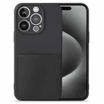 For iPhone 15 Pro Imitate Liquid Silicone Skin Feel Phone Case with Card Slot(Black)