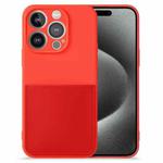 For iPhone 15 Pro Max Imitate Liquid Silicone Skin Feel Phone Case with Card Slot(Red)