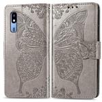 Butterfly Love Flowers Embossing Horizontal Flip Leather Case For Samsung  A2 Core with Holder & Card Slots & Wallet & Lanyard(Gray)