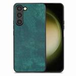 For Samsung Galaxy S23 5G Vintage Leather PC Back Cover Phone Case(Green)