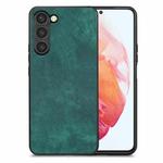 For Samsung Galaxy S21 5G Vintage Leather PC Back Cover Phone Case(Green)